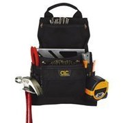 Clc Work Gear Tool Bag, CLC Tool Works 5833 Nail/Tool Bag, 9-Pocket, Polyester, Black, Black, Polyester 5833